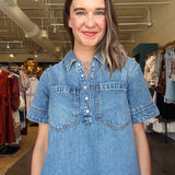Lupita Denim Dress - Elle Maxine