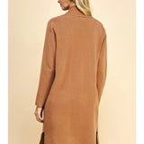 Lydia Open Knit Cardigan - Camel - Elle Maxine