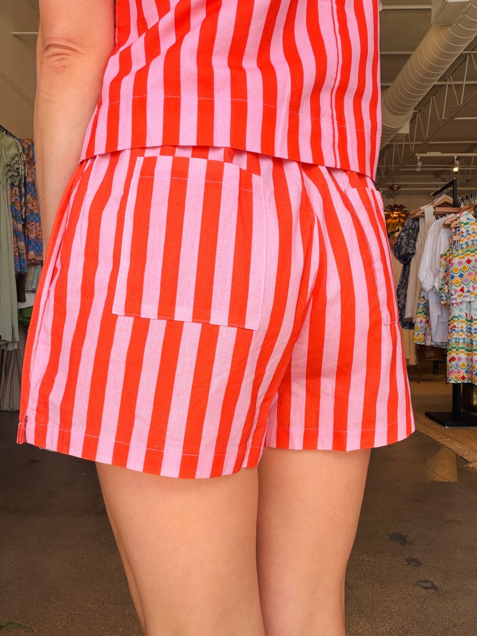 Lydia Stripe Tank Shorts Set - Elle Maxine