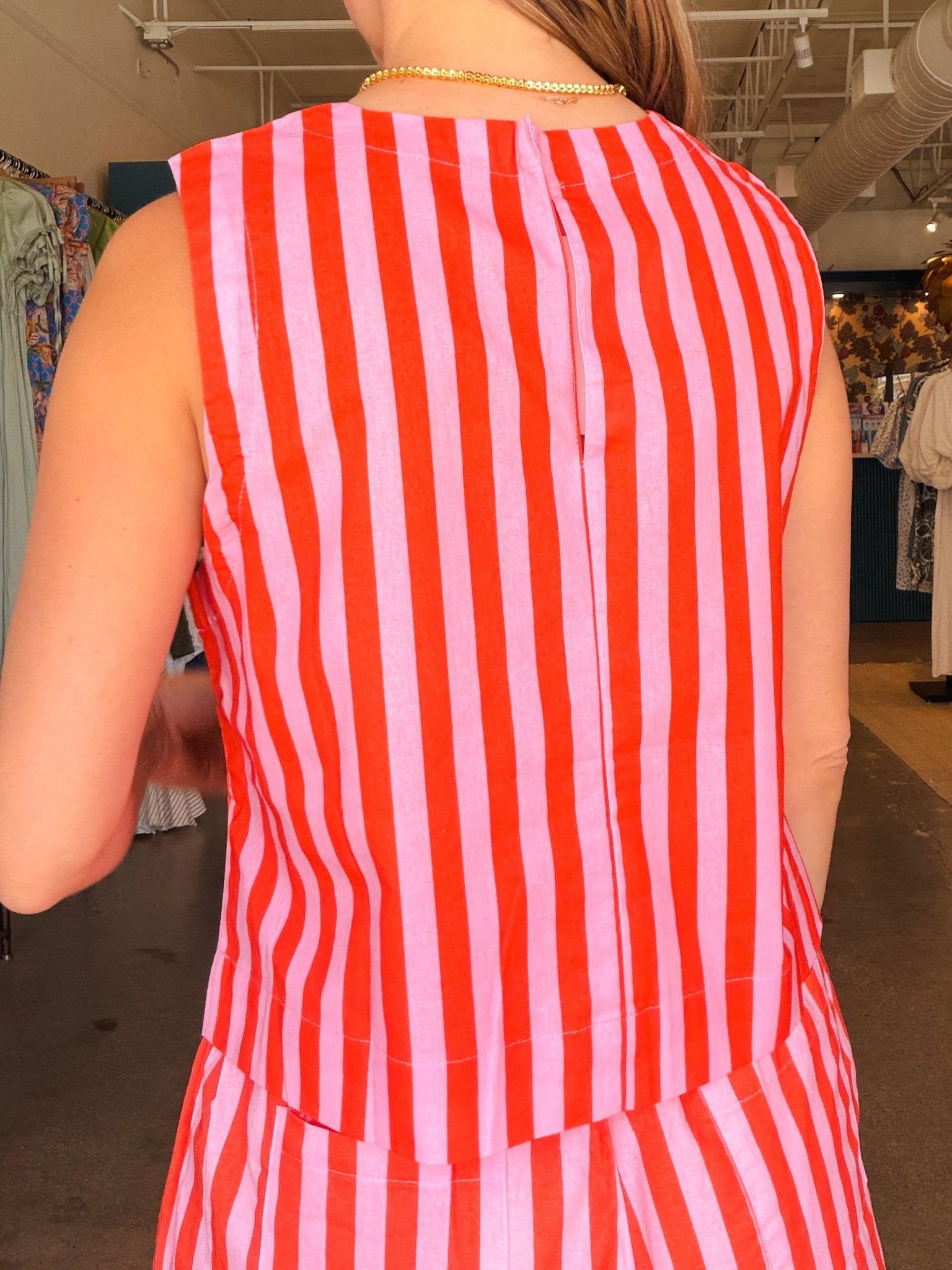 Lydia Stripe Tank Shorts Set - Elle Maxine