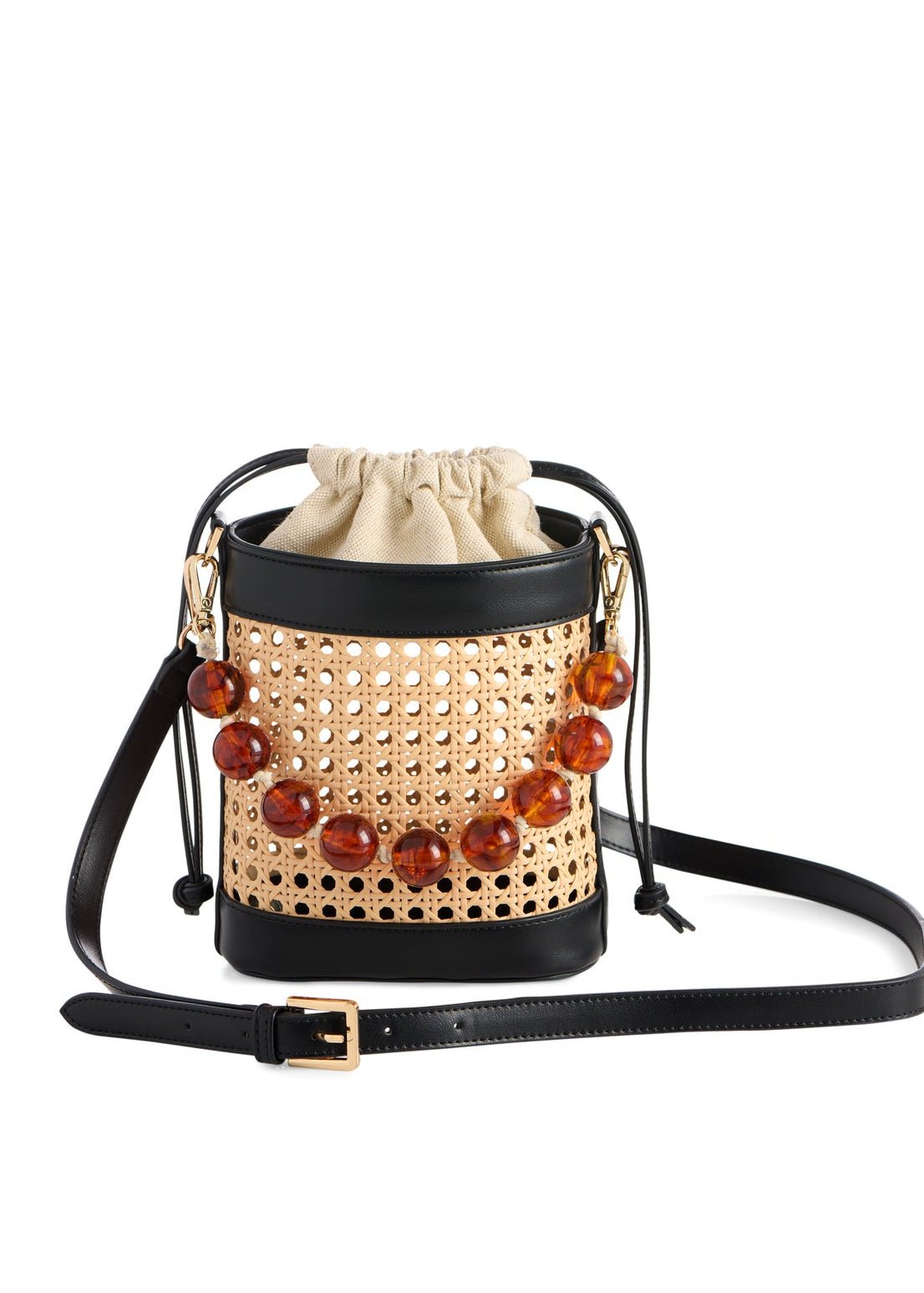 Lyra Bucket Bag - Black - Elle Maxine