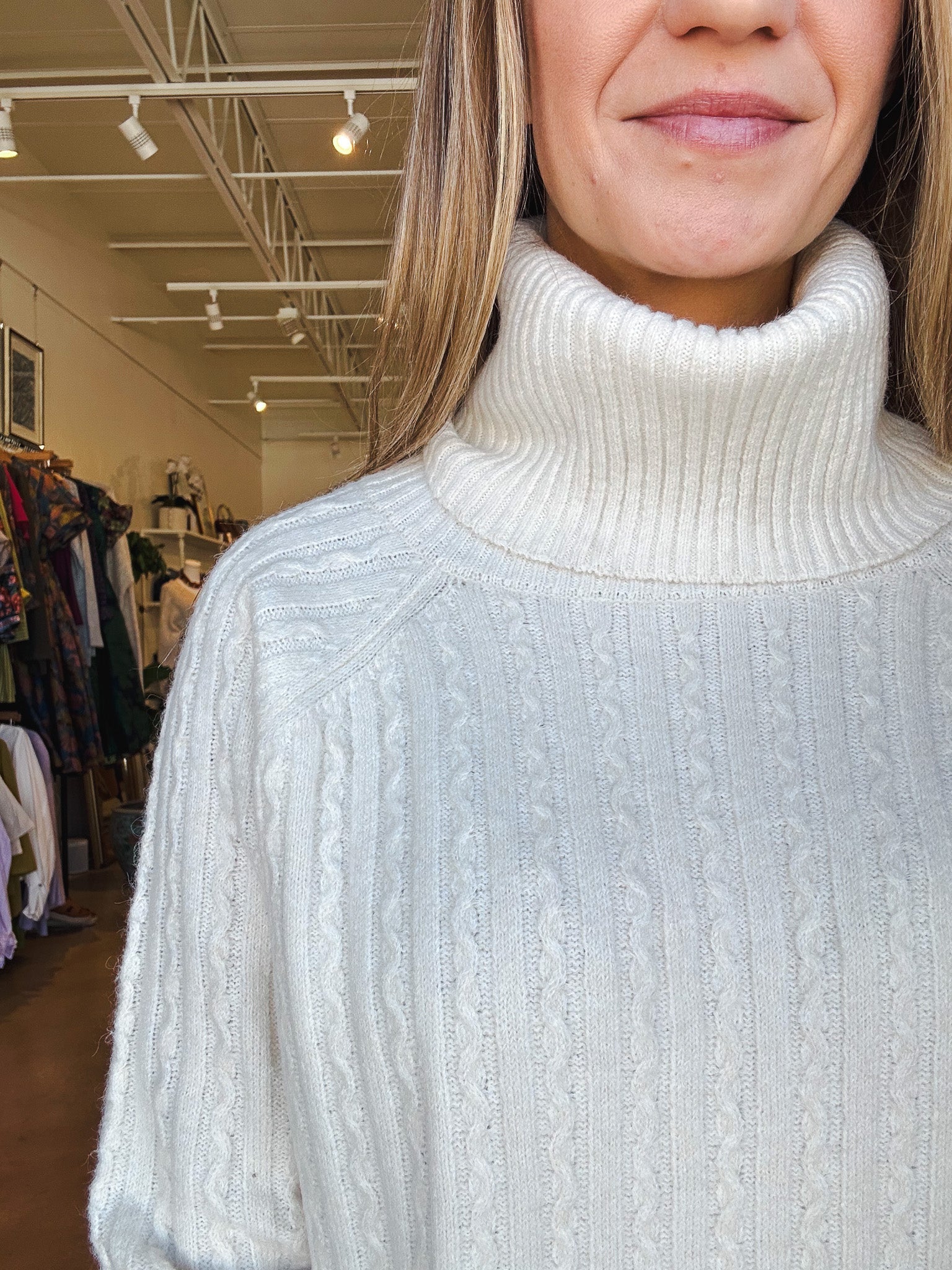 Madeline Knit Sweater - Off White - Elle Maxine