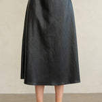 Madelynn Leather Midi Skirt - Elle Maxine