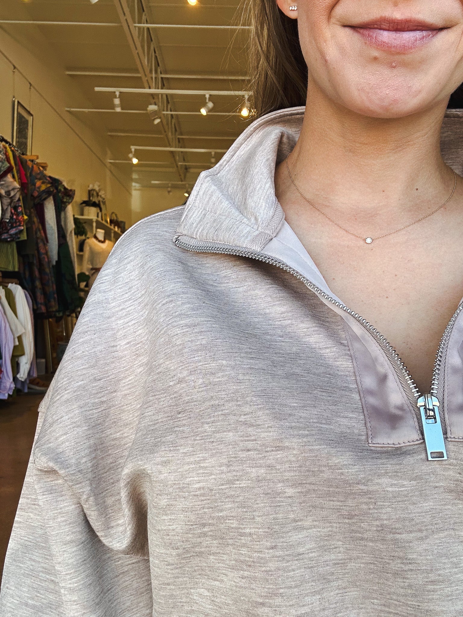 Mailyn Half Zip Sweater - Elle Maxine