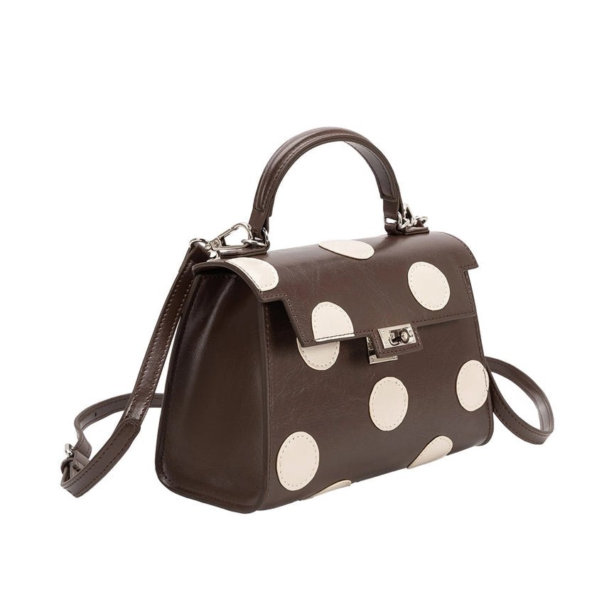 Maisel Chocolate Polka Dot Bag - Elle Maxine