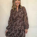 Makai Long Sleeve Lace Mini Dress - Elle Maxine
