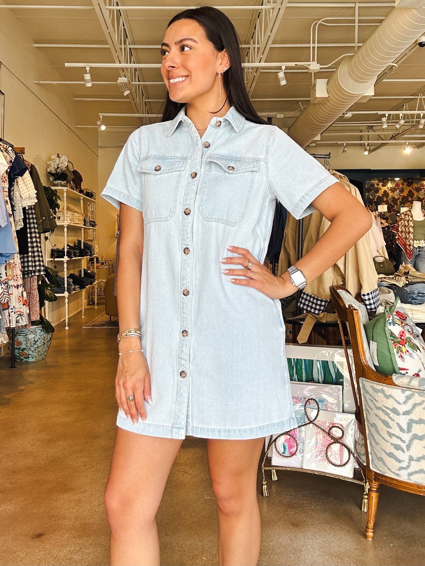 Mandi Denim Dress - Elle Maxine