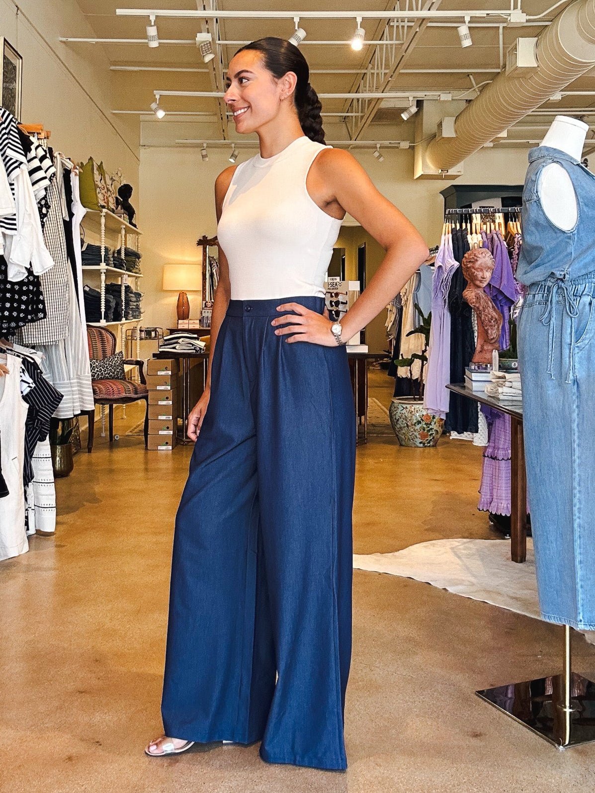 Marabella Pant - Indigo - Elle Maxine