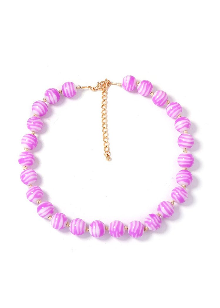 Marbled Bead Necklace - Elle Maxine