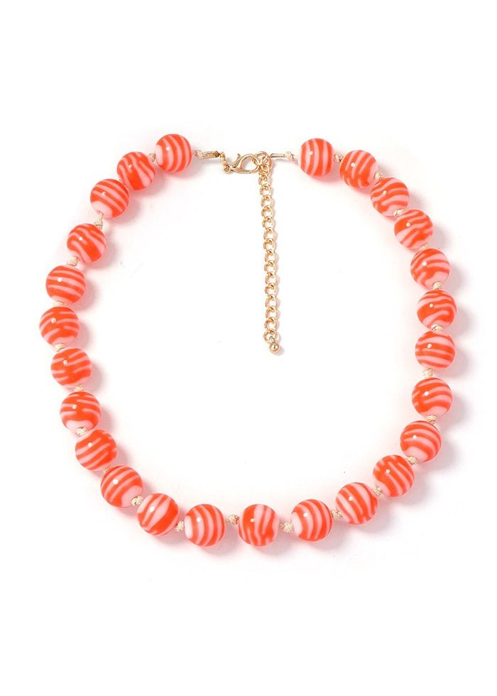 Marbled Bead Necklace - Elle Maxine
