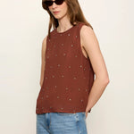 Margo Rhinestone Embellished Shell Top - Elle Maxine
