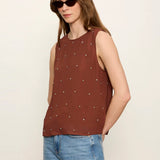 Margo Rhinestone Embellished Shell Top - Elle Maxine