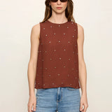 Margo Rhinestone Embellished Shell Top - Elle Maxine