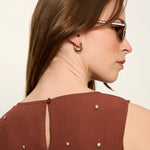 Margo Rhinestone Embellished Shell Top - Elle Maxine
