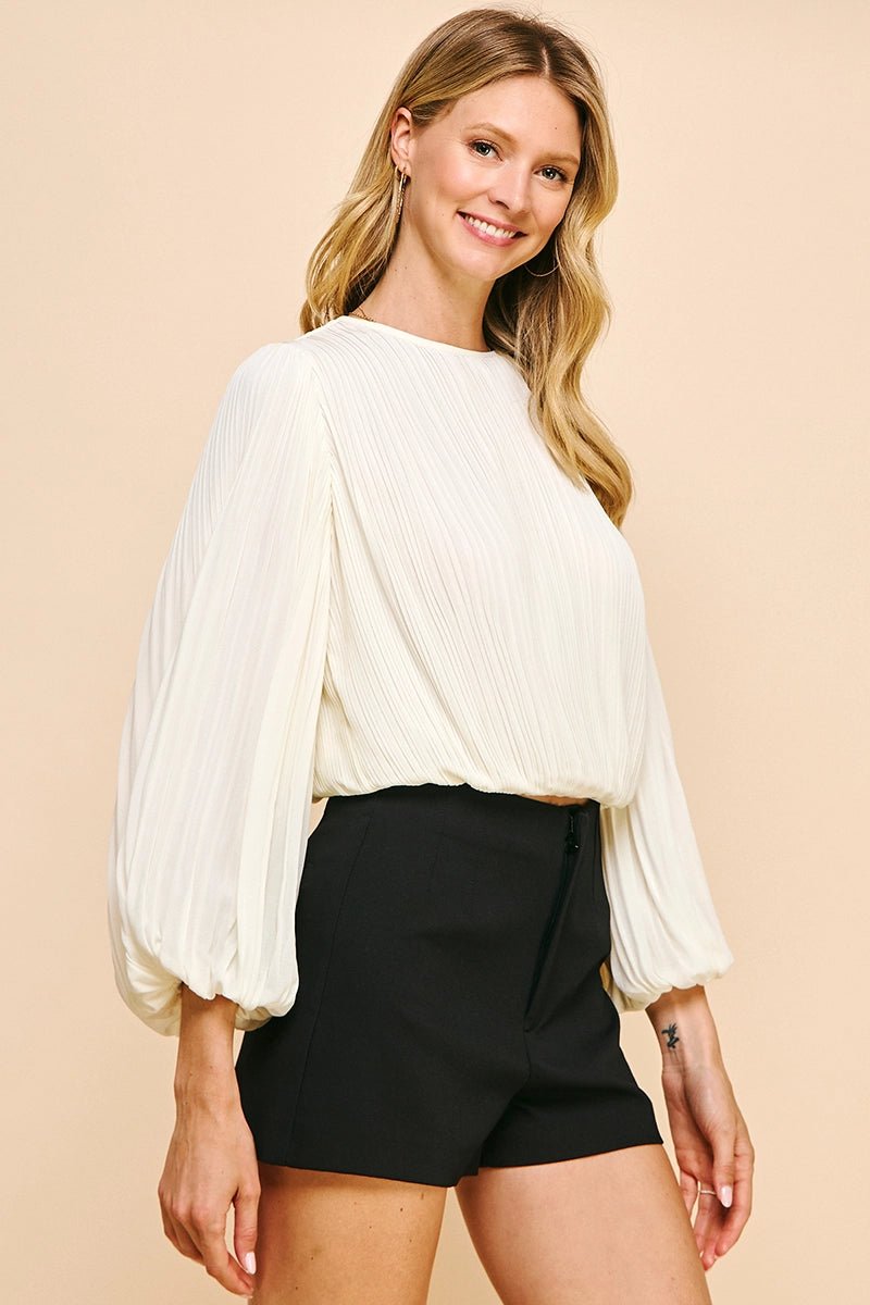 Margot Pleated Blouse - Elle Maxine