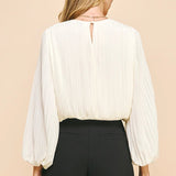 Margot Pleated Blouse - Elle Maxine