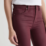 Mari Coated Straight Leg - Winery - Elle Maxine