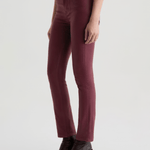 Mari Coated Straight Leg - Winery - Elle Maxine