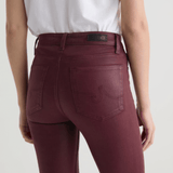 Mari Coated Straight Leg - Winery - Elle Maxine