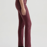 Mari Coated Straight Leg - Winery - Elle Maxine