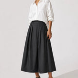 Mari Poplin Midi Skirt - Elle Maxine