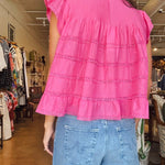Maria Top - Carmine Lace - Elle Maxine