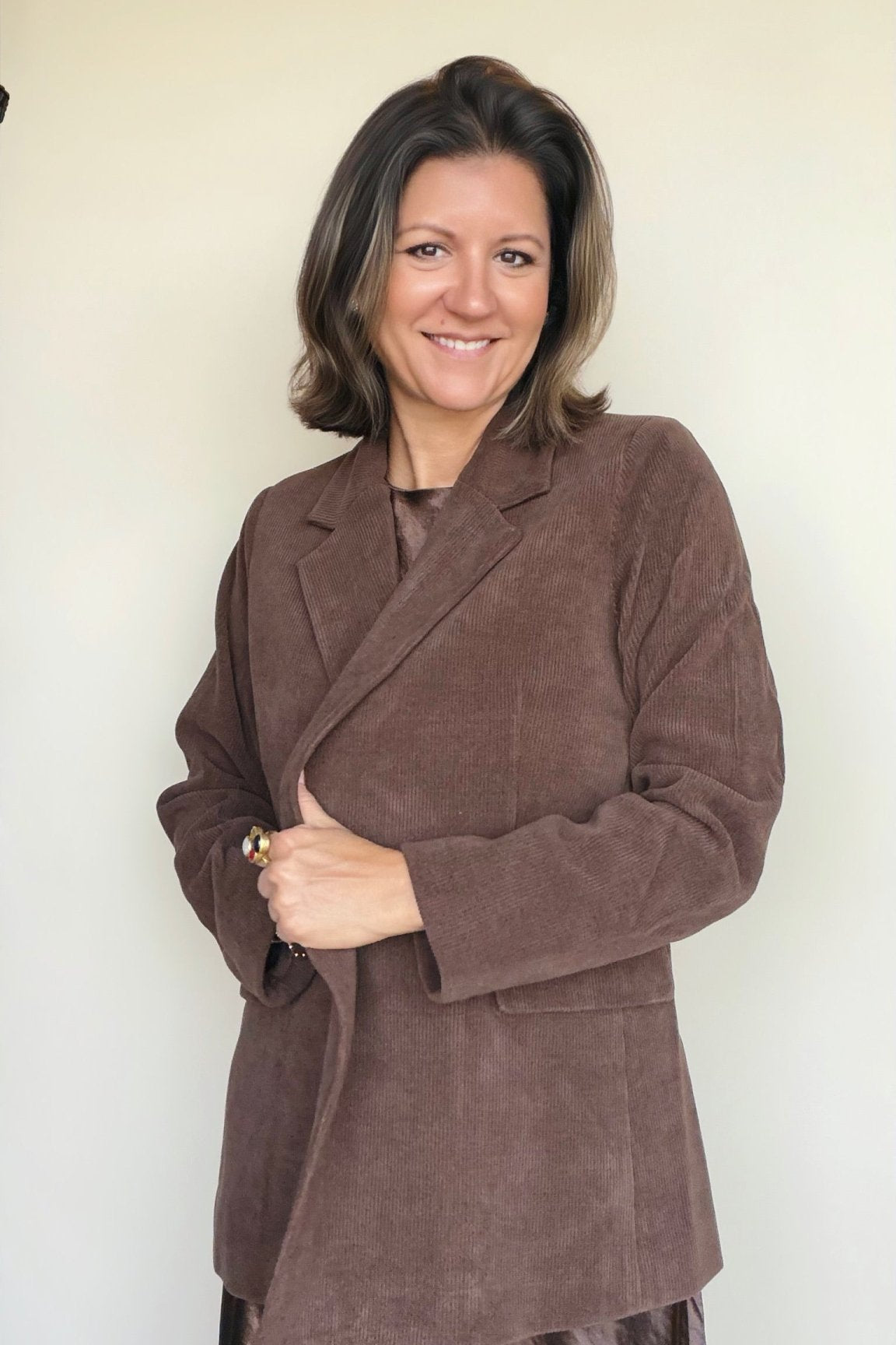 Marie Ribbed Blazer - Elle Maxine
