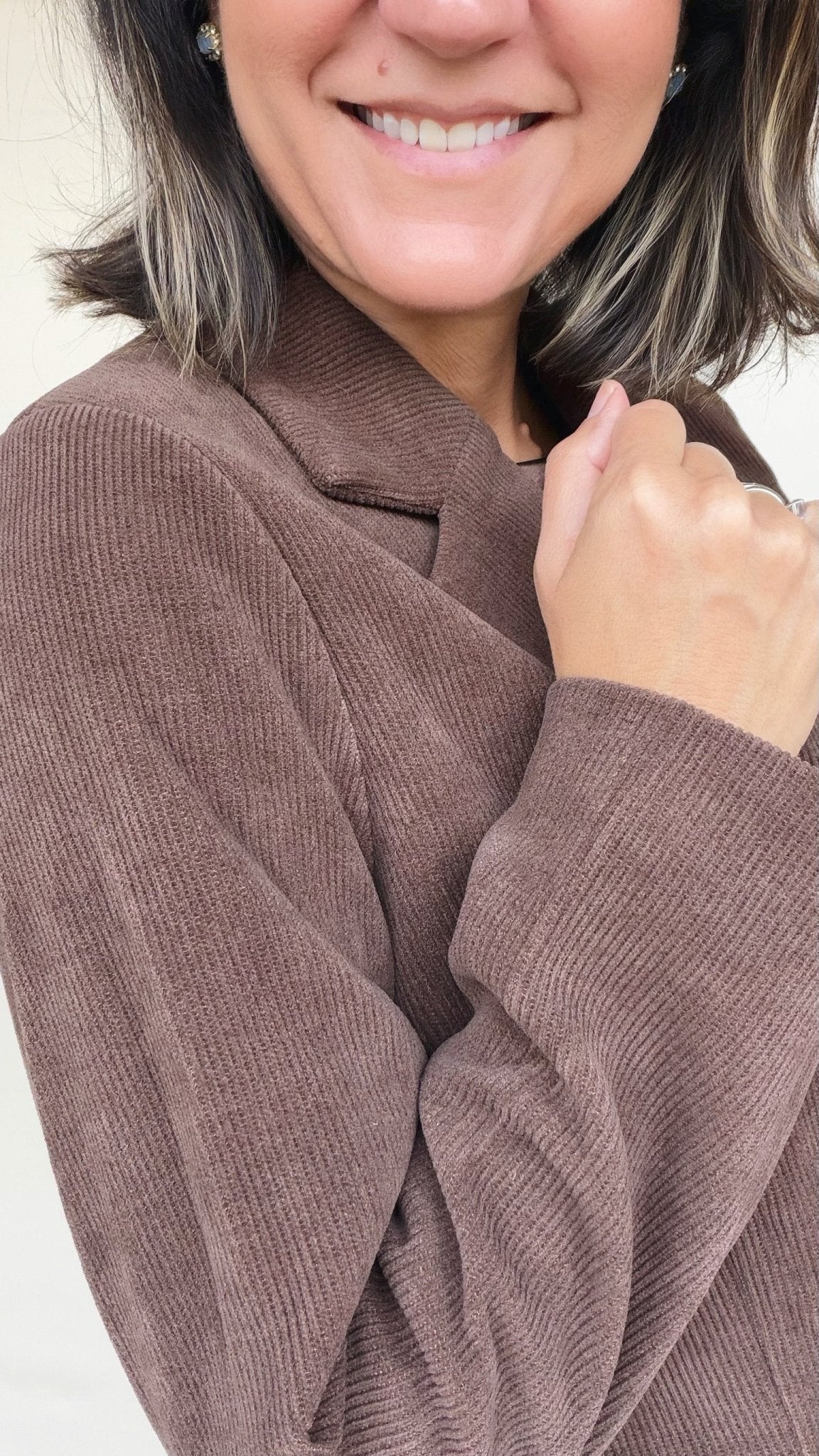 Marie Ribbed Blazer - Elle Maxine