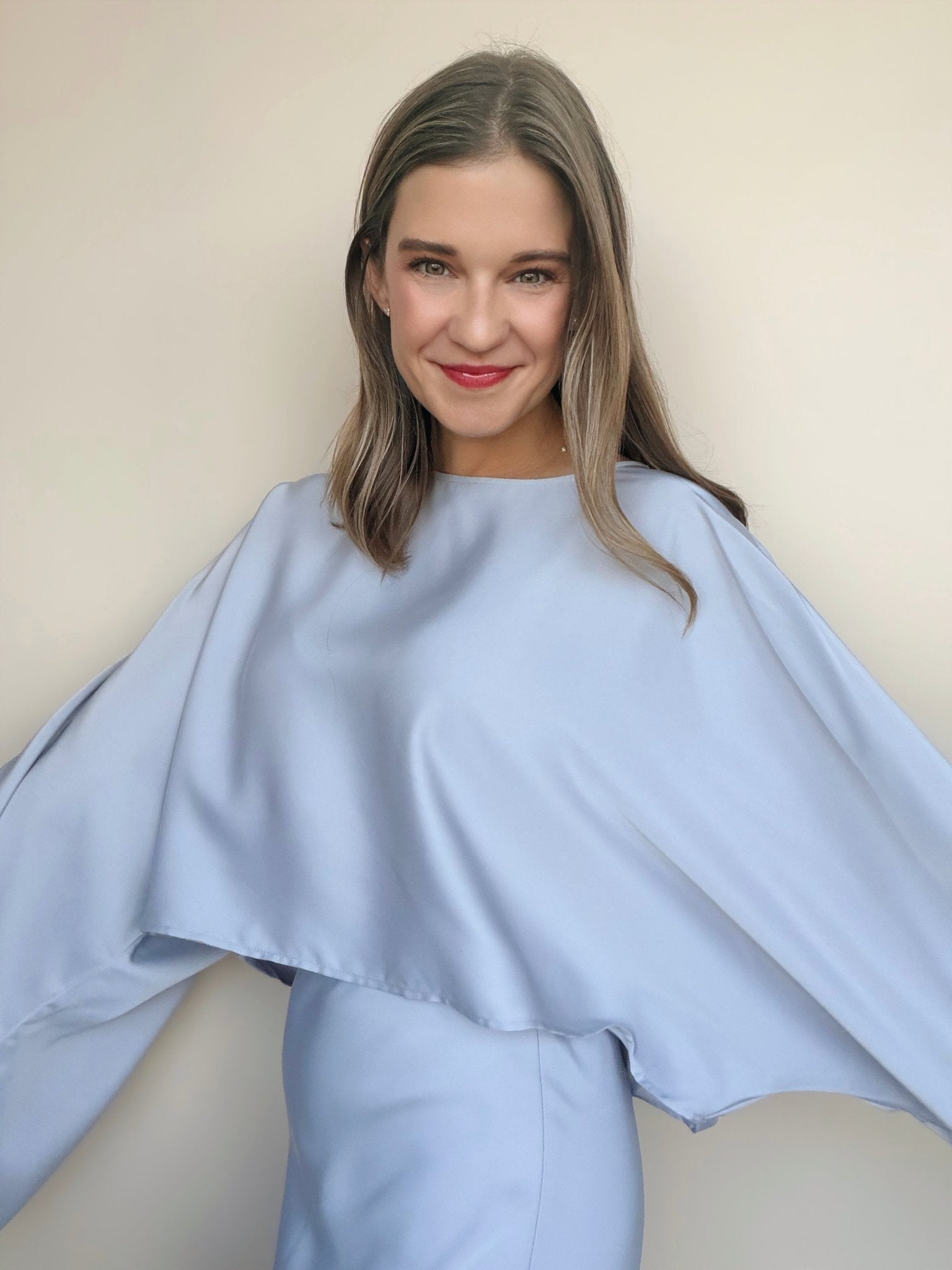 Marina Cropped Satin Blouse - Elle Maxine