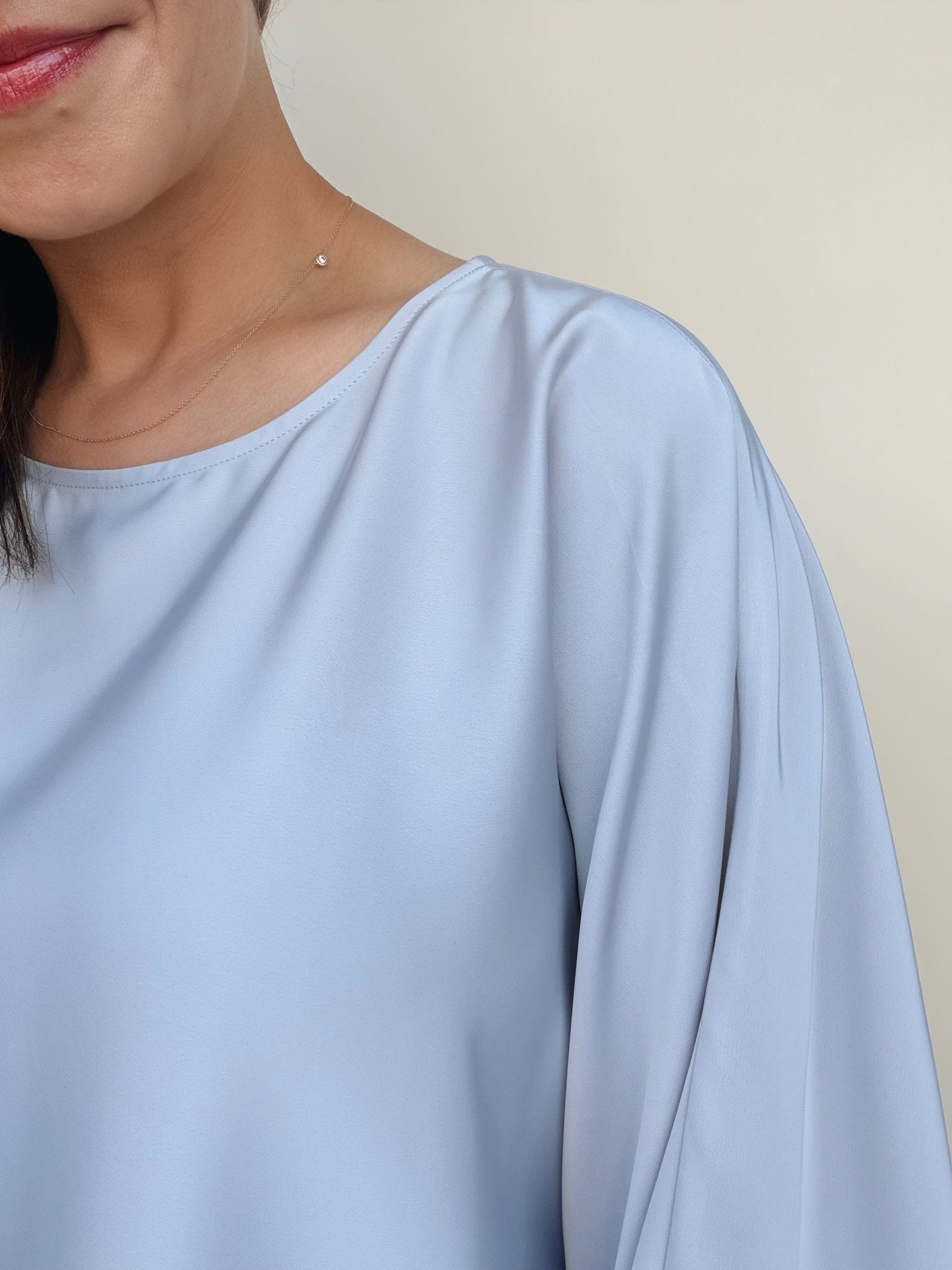 Marina Cropped Satin Blouse - Elle Maxine