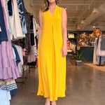 Marlee V Neck Midi Dress - Marigold - Elle Maxine