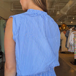 Marmont Sleeveless Dress - Blue Stripe - Elle Maxine