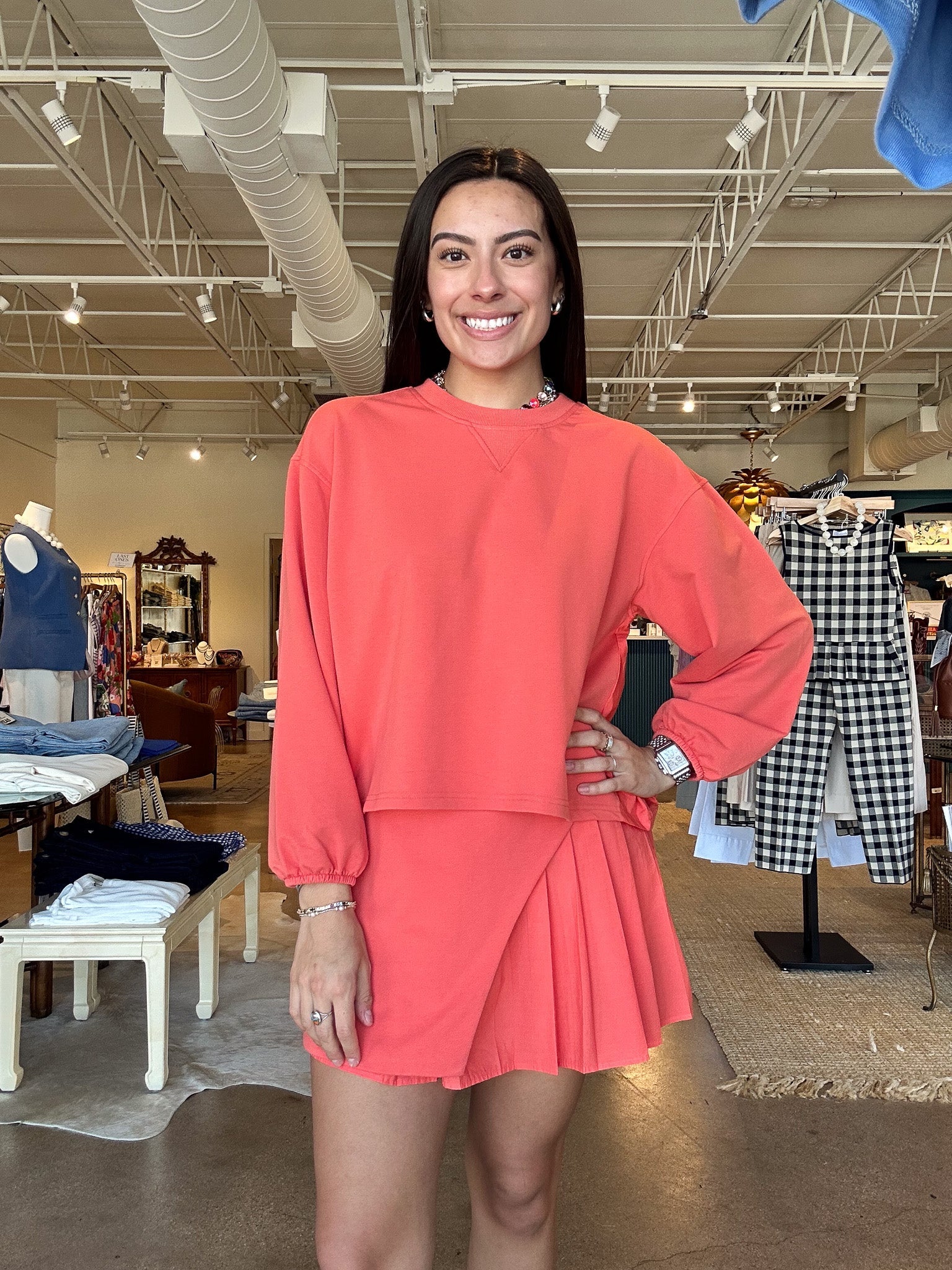 Marris Pleated Swing Pullover - Dune - Elle Maxine