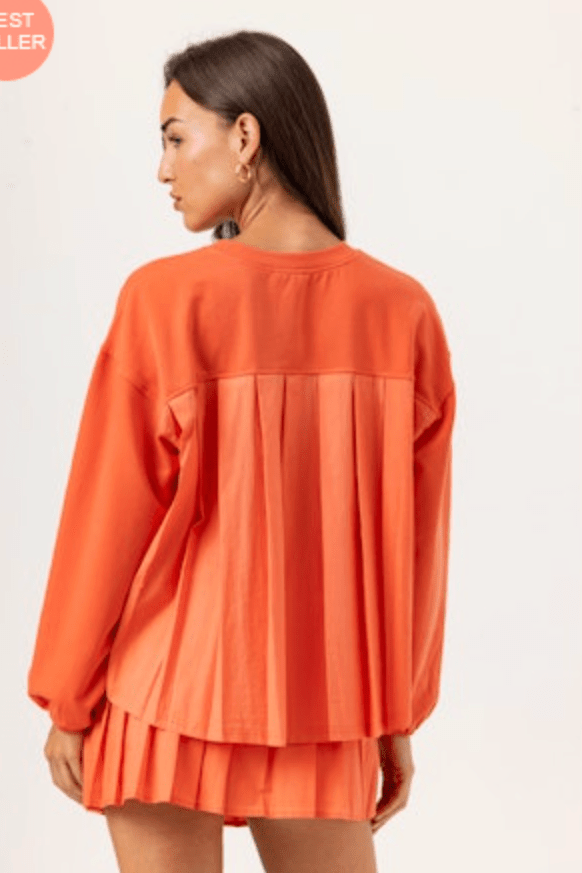 Marris Pleated Swing Pullover - Dune - Elle Maxine