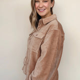Mary Ribbed Velour Button Down Top - Elle Maxine