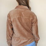 Mary Ribbed Velour Button Down Top - Elle Maxine