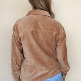 Mary Ribbed Velour Button Down Top - Elle Maxine