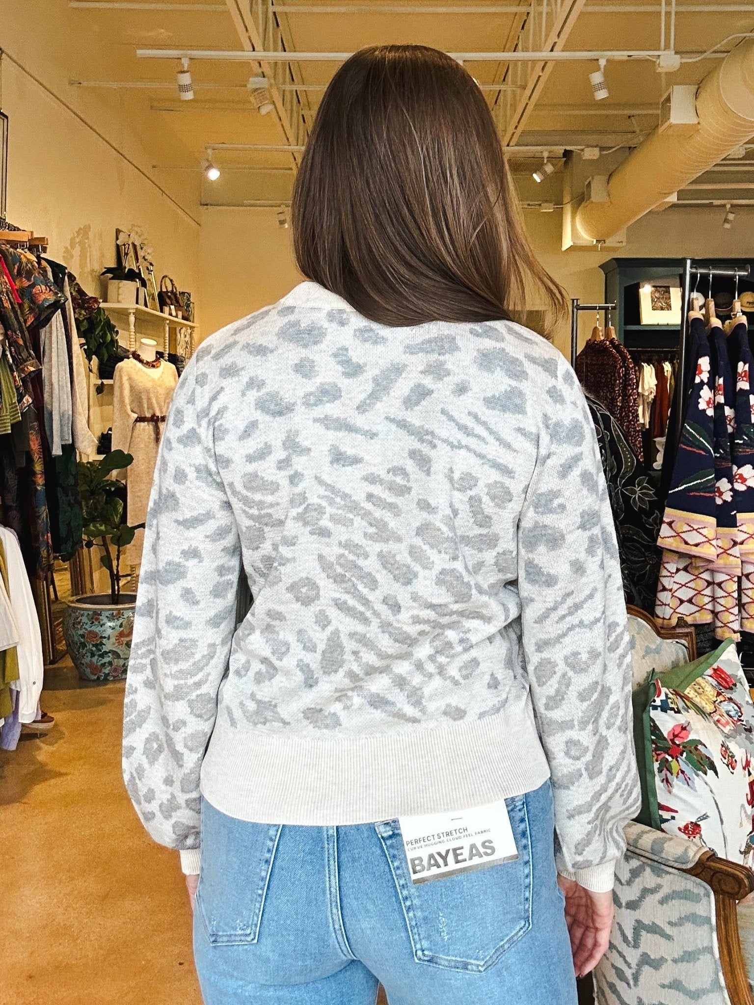 Masie Crewneck Sweater - Cheetah - Elle Maxine