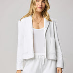 Matilda Terry Blazer - White - Elle Maxine