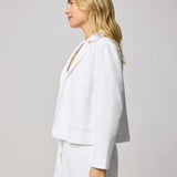 Matilda Terry Blazer - White - Elle Maxine