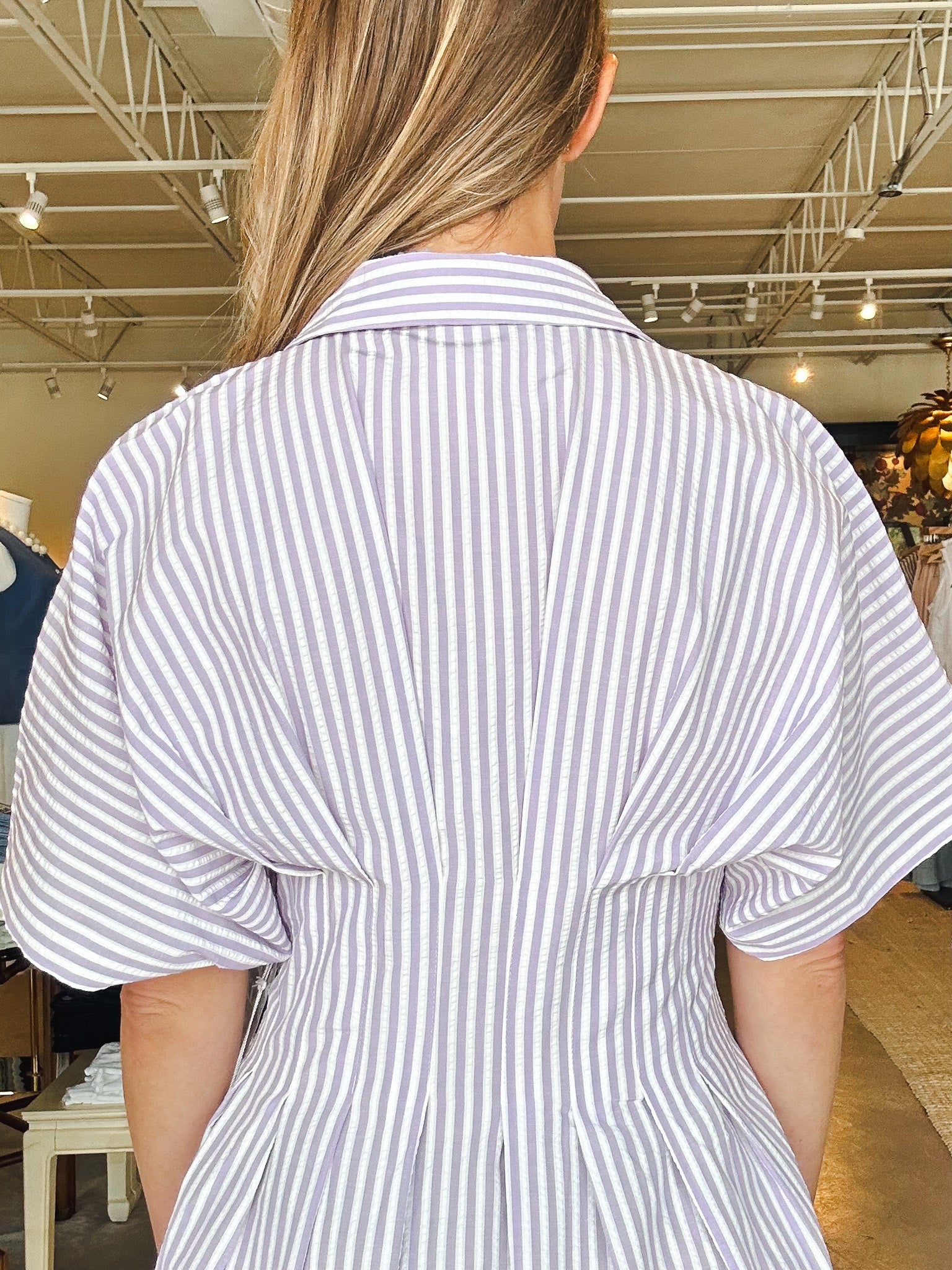 Maude Waist Shirtdress - Lavender - Elle Maxine
