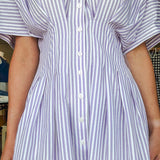 Maude Waist Shirtdress - Lavender - Elle Maxine