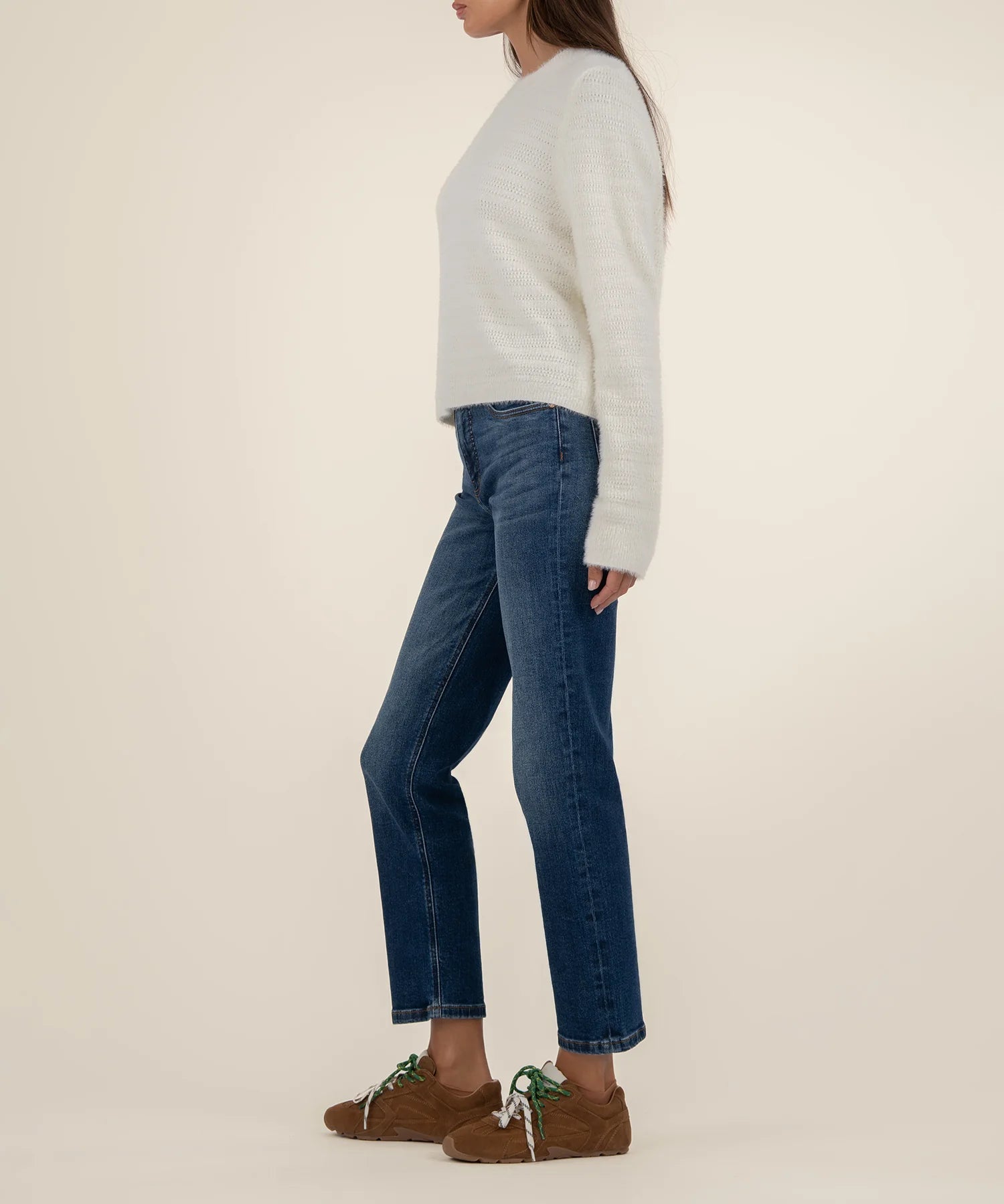 Maxine Fuzzy Sweater - Ivory - Elle Maxine