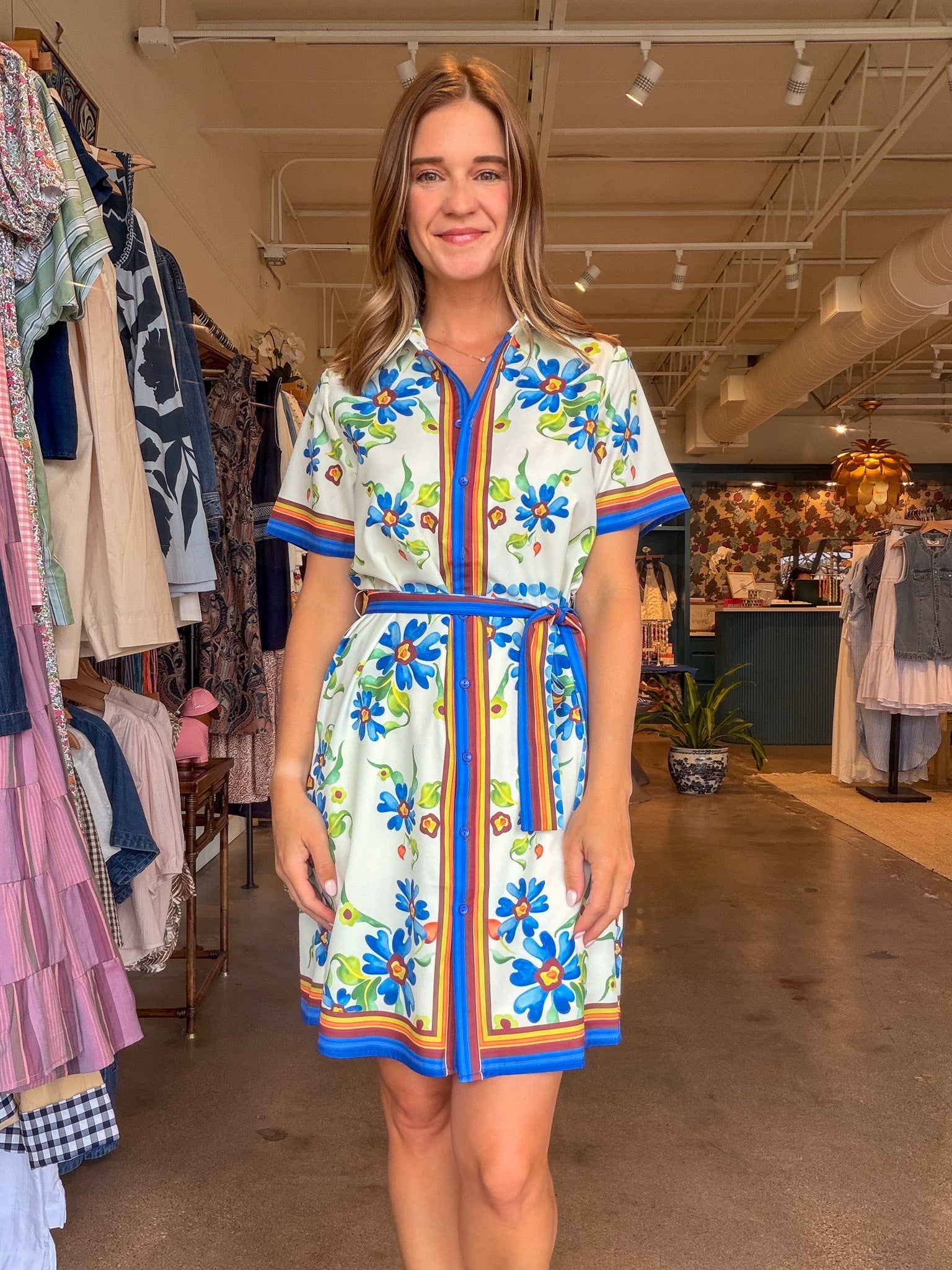 Meadow Frame Shirt Dress - Elle Maxine