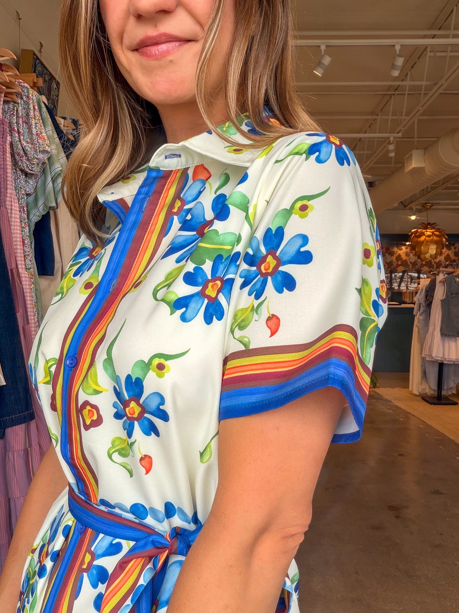 Meadow Frame Shirt Dress - Elle Maxine