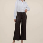 Meg Coated High Rise Wide Leg Jeans - Elle Maxine