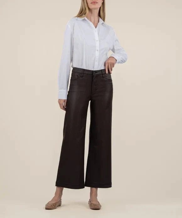 Meg Coated High Rise Wide Leg Jeans - Elle Maxine