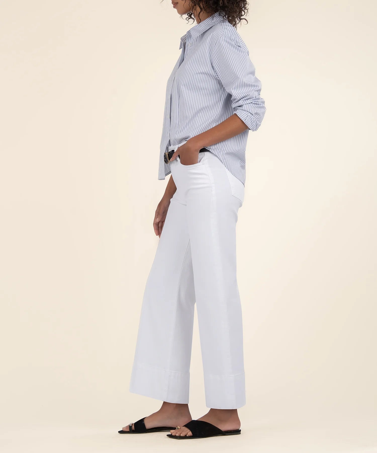 Meg High Rise - Optic White - Elle Maxine