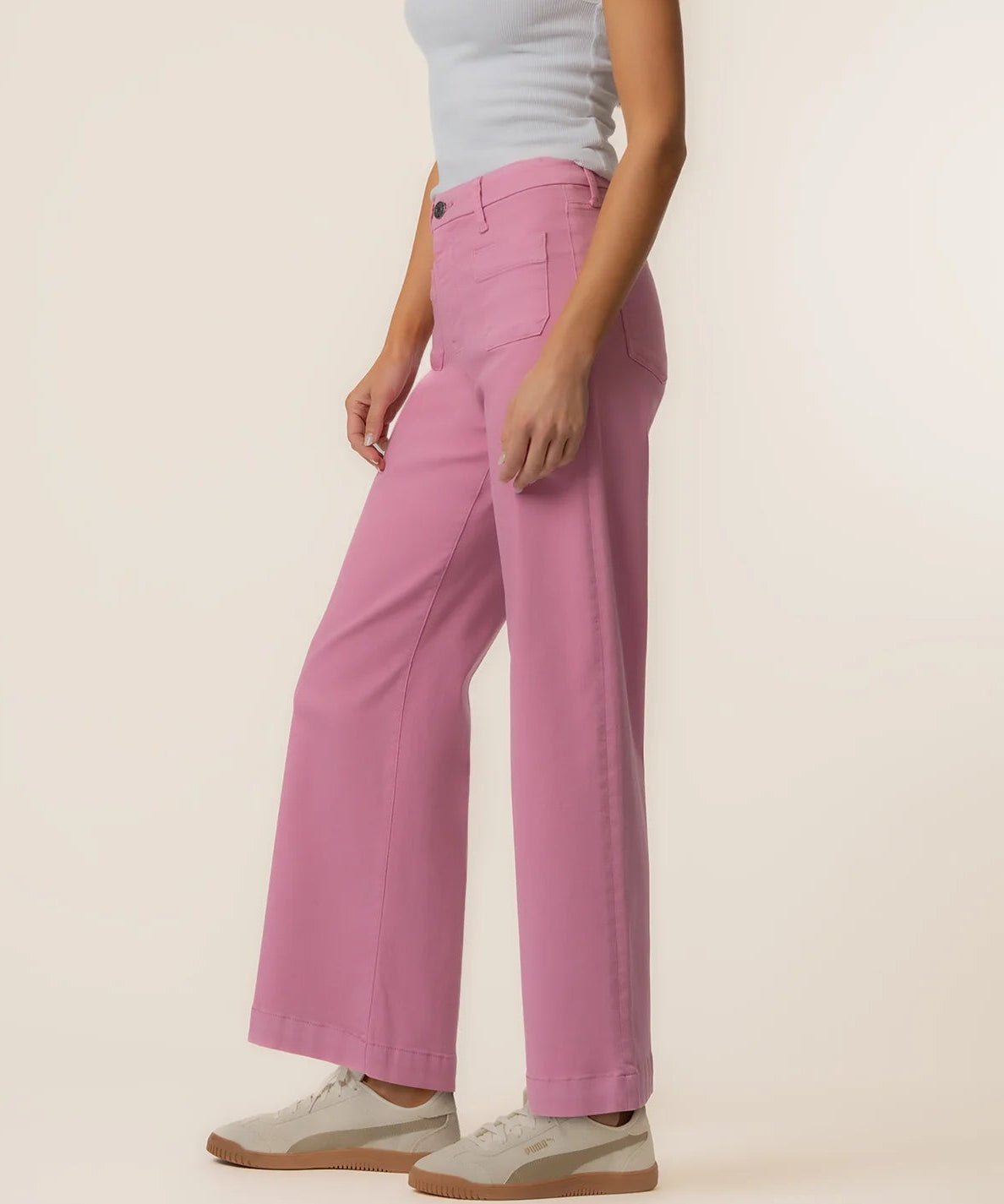 Meg High Rise Wide Leg - Cupcake - Elle Maxine