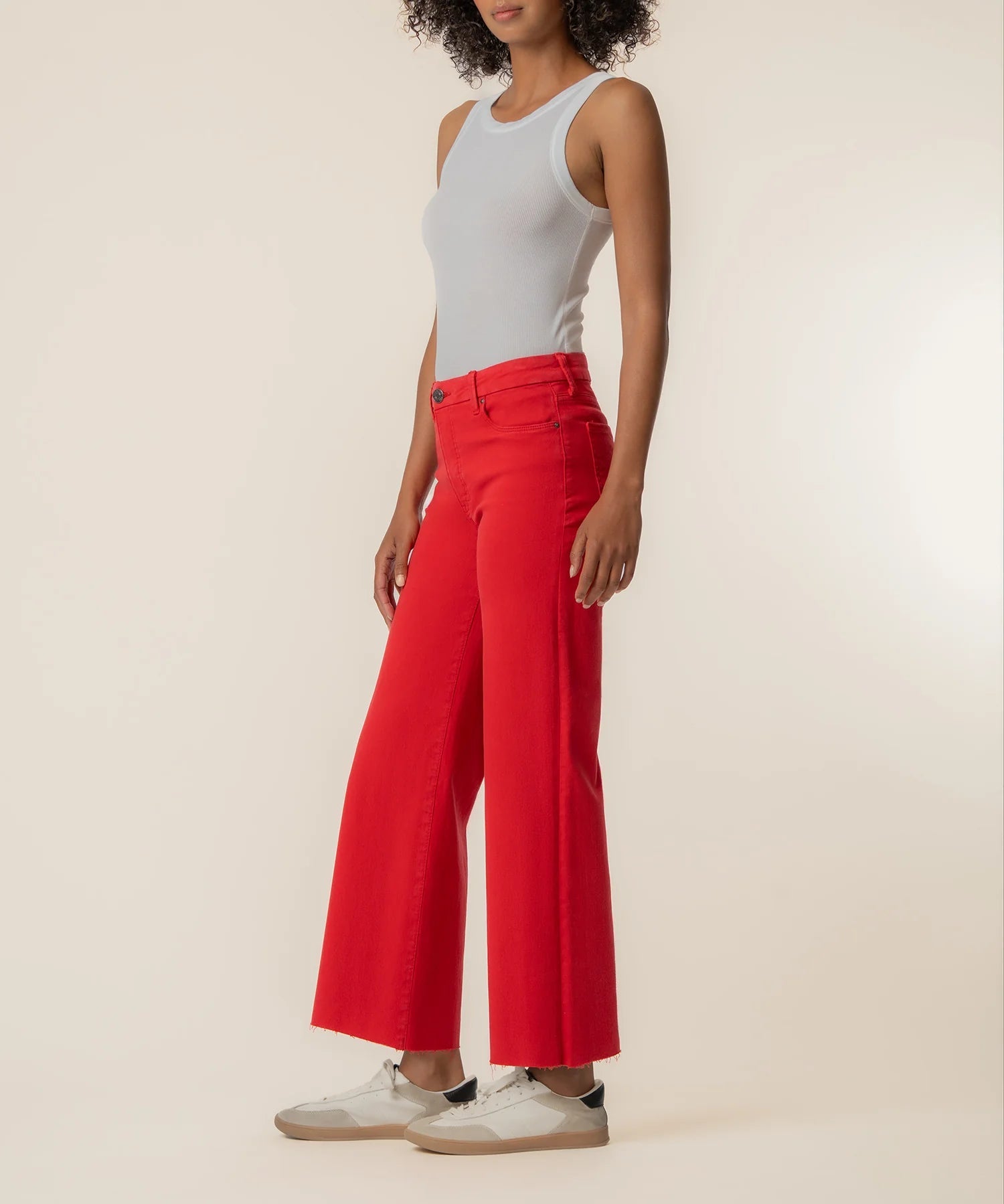 Meg High Rise Wide Leg - Tomato - Elle Maxine